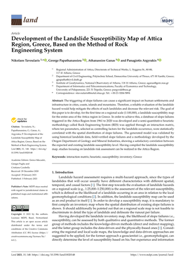 Development of the Landslide Susceptibility Map of Attica Region, Greece, Based on the Method of Rock Engineering System