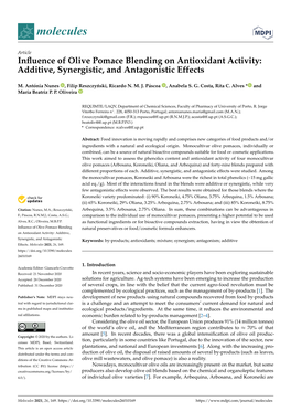 Additive, Synergistic, and Antagonistic Effects