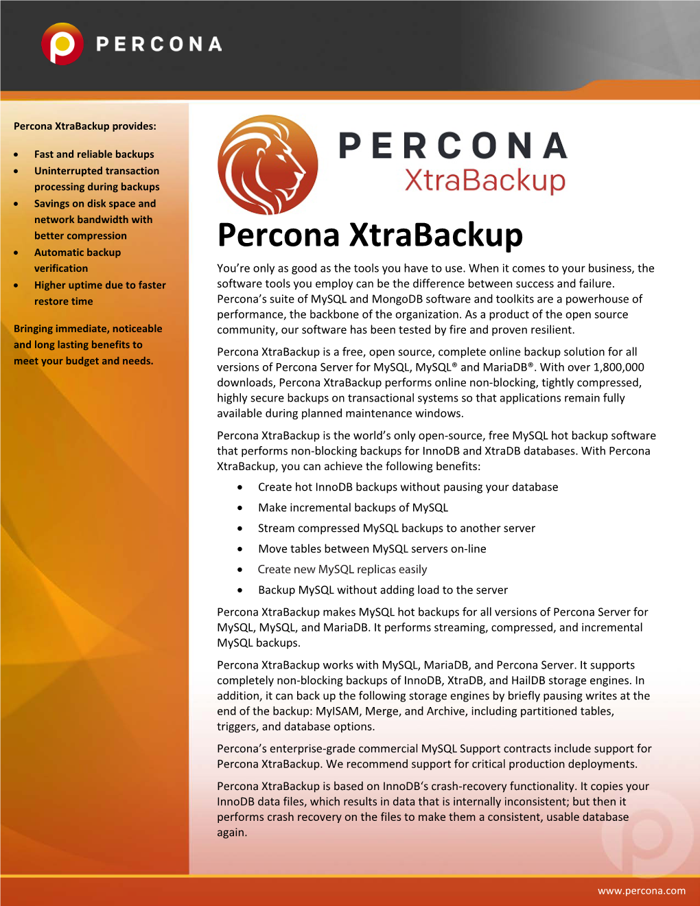 Percona Xtrabackup
