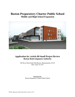 Boston Preparatory Charter Public School Middle and High School Expansion