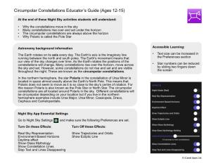 Circumpolar Constellations Educator's Guide (Ages 12-15)