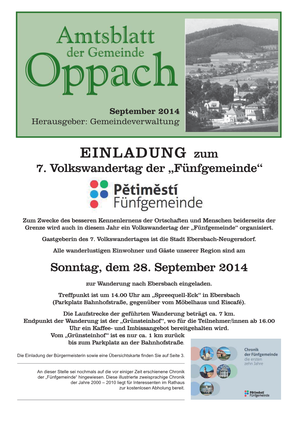 September 2014 Herausgeber: Gemeindeverwaltung