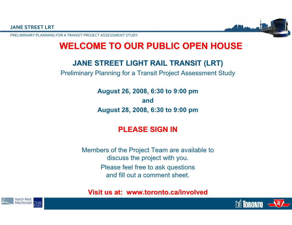 Our Public Open House