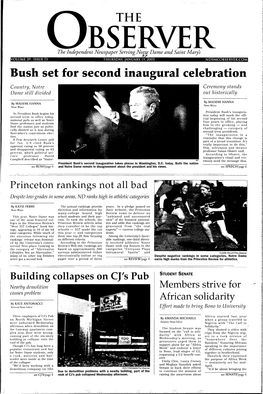 THE Bush Set for Second Inaugural Celebration