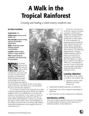 A Walk in the Tropical Rainforest Creating and Leading a Multi-Sensory Rainforest Tour