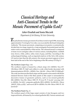 Classical Heritage and Anti-Classical Trends in the Mosaic Pavement of Lydda (Lod)