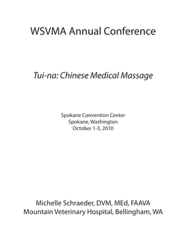 WSVMA Annual Conference