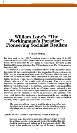 The Workingman's Paradise": Pioneering Socialist Realism