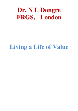 Dr. N L Dongre FRGS, London