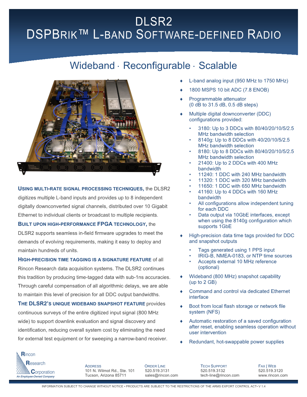 Dspbrik™ L-Band Software-Defined Radio