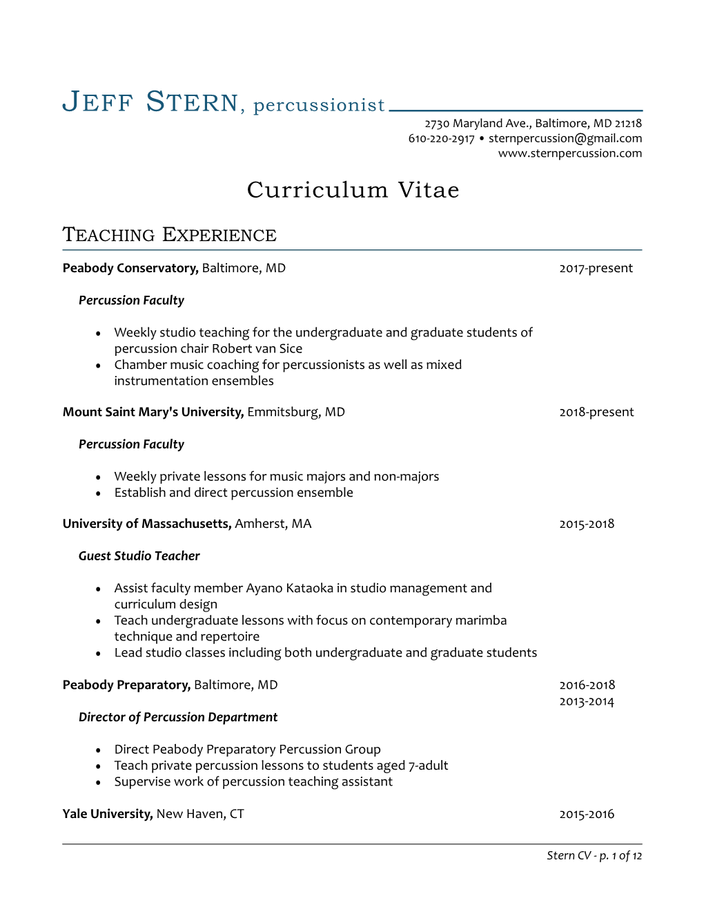 Curriculum Vitae