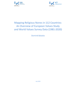 Mapping Religious Nones in 112 Countries: an Overview of European Values Study and World Values Survey Data (1981-2020)