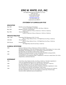 Eric M. White, O.D., Inc
