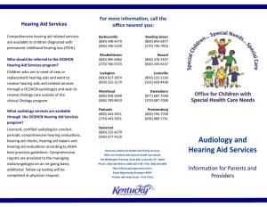 Audiology and Hearing Aid Services
