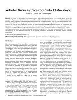 Watershed Surface and Subsurface Spatial Intraflows Model