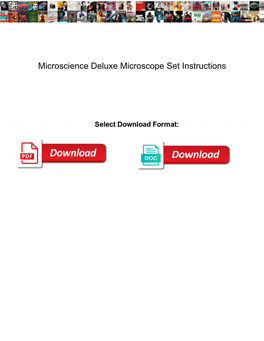 Microscience Deluxe Microscope Set Instructions