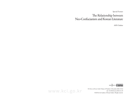 The Relationship Between Neo-Confucianism and Korean Literature