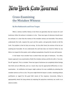 Cross-Examining the Mistaken Witness