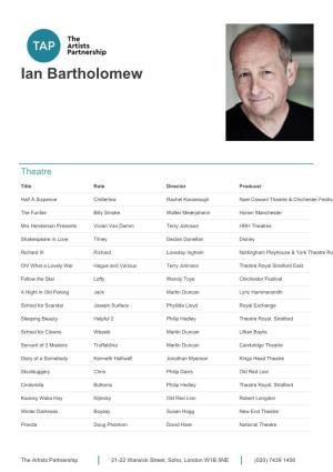Ian Bartholomew