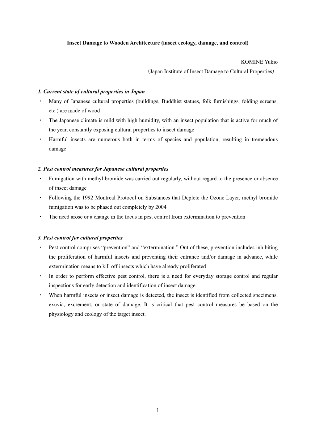 1 Insect Damage to Wooden Architecture (Insect Ecology