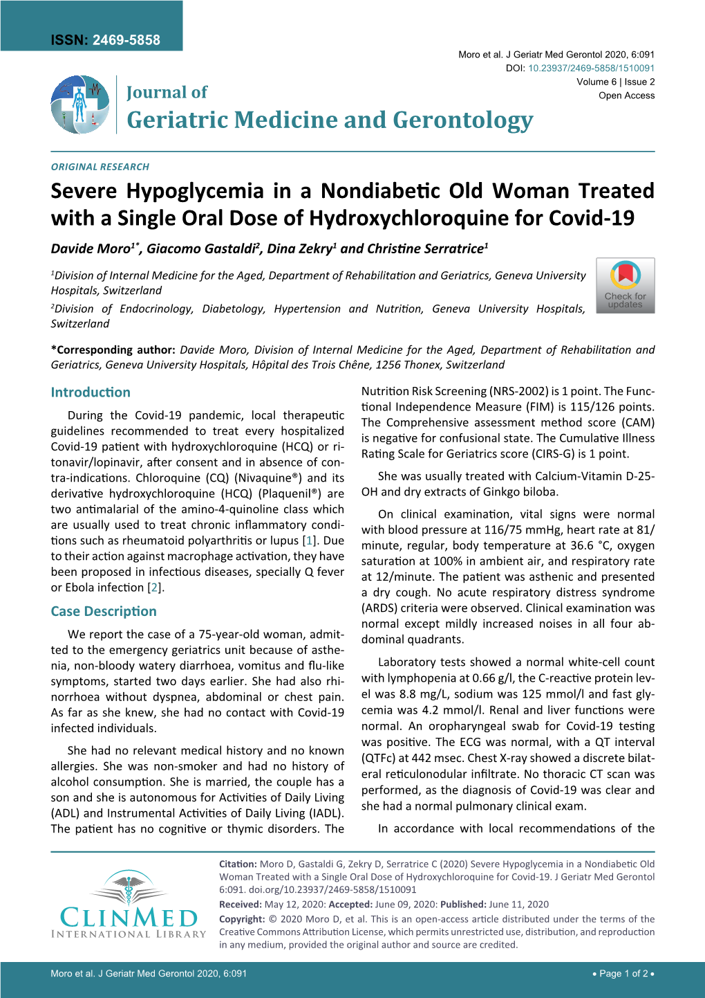 Severe Hypoglycemia in a Nondiabetic Old Woman Treated