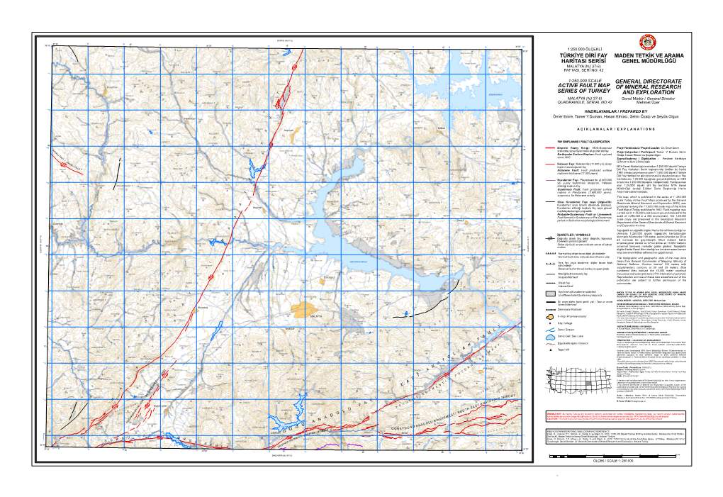 Actıve Fault Map Serıes of Turkey Türkiye Diri Fay Haritası Serisi