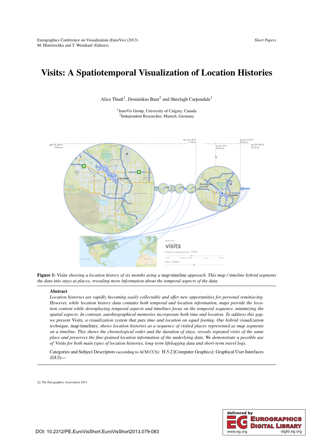 A Spatiotemporal Visualization of Location Histories