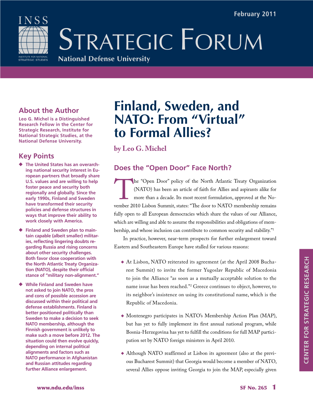 Finland, Sweden, and NATO: from 