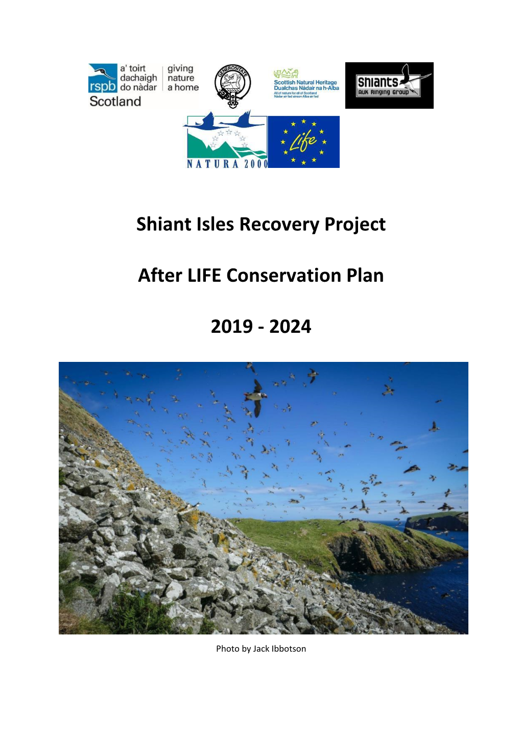 Shiant Isles Recovery Project After LIFE Conservation Plan 2019