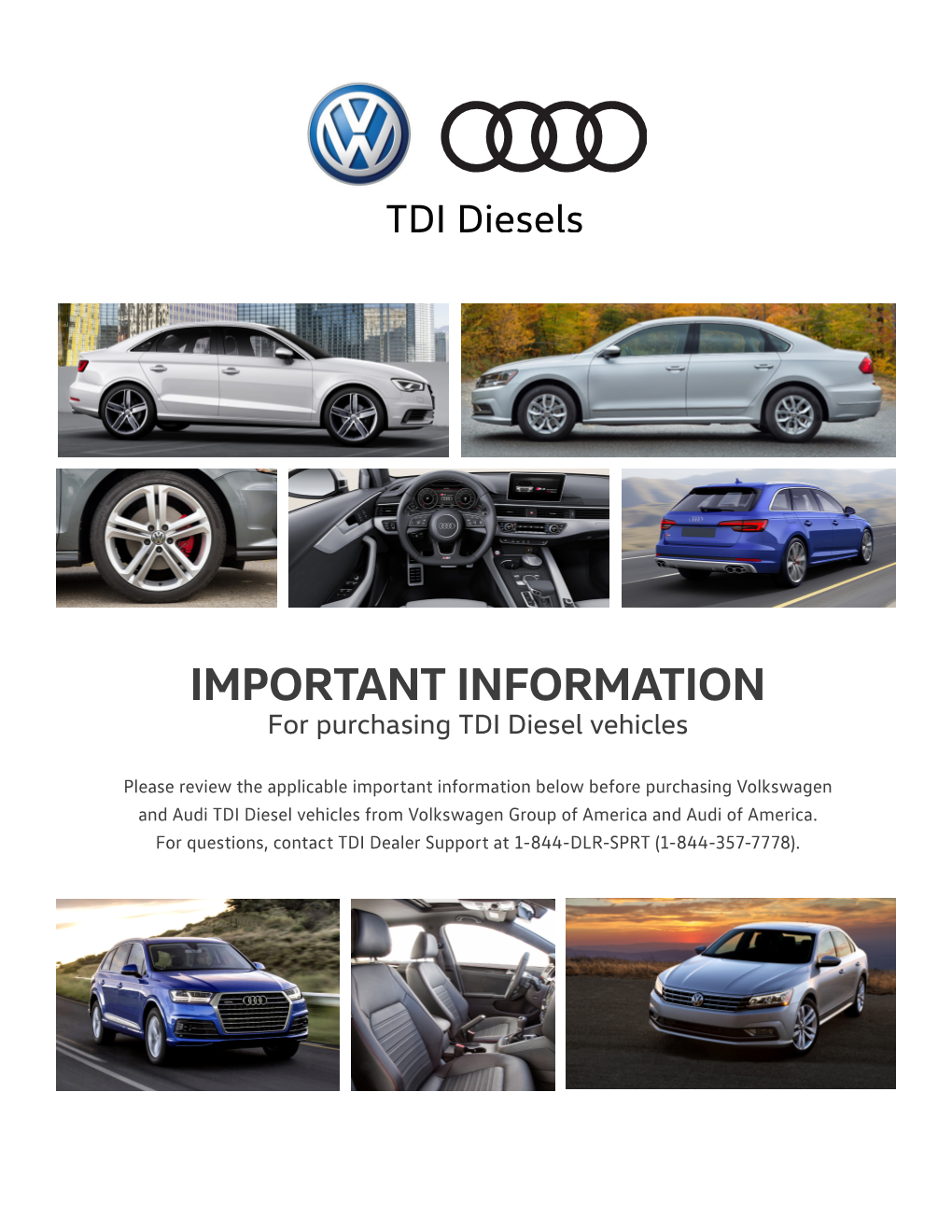 IMPORTANT INFORMATION for Purchasing TDI Diesel Vehicles