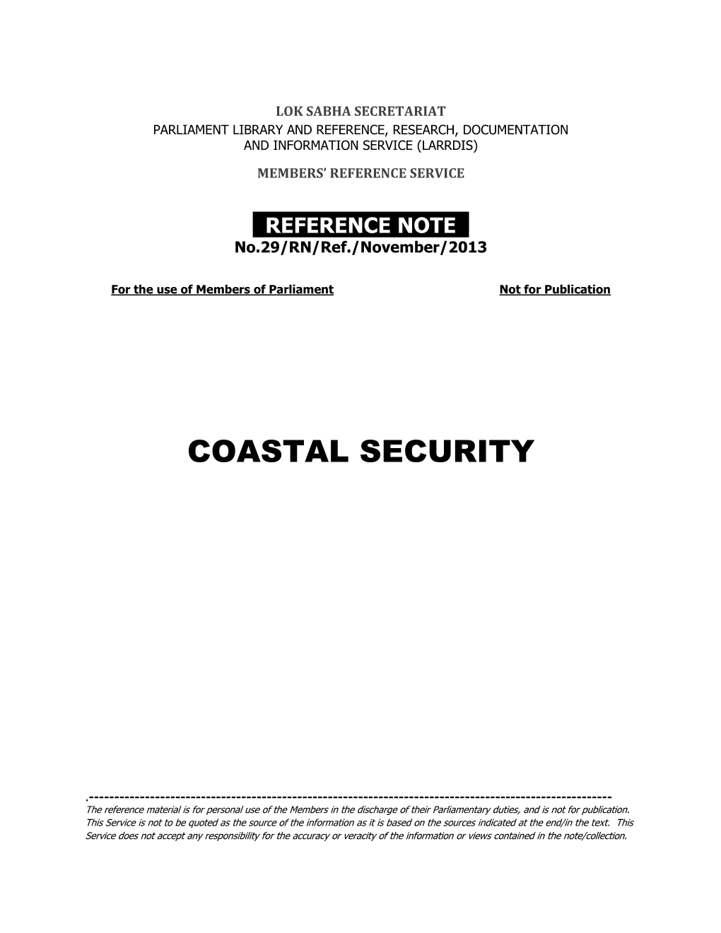 Coastal Security