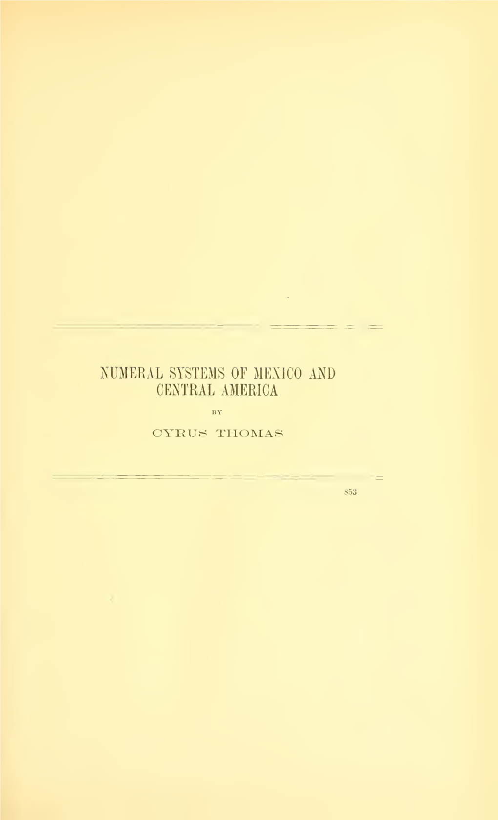 Numeral Systems of Mexico and Central America