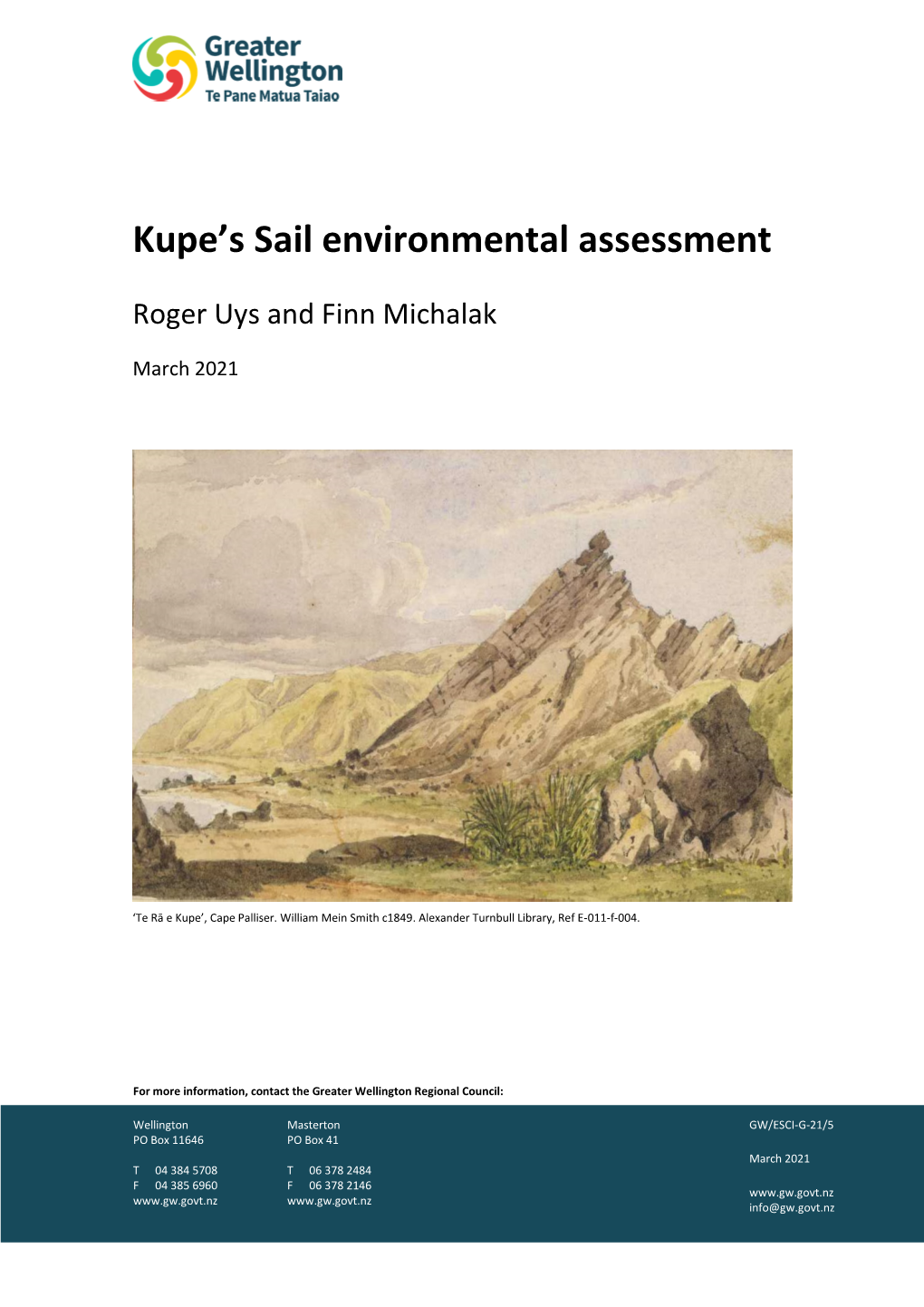 Kupes Sail Environmental Assessment