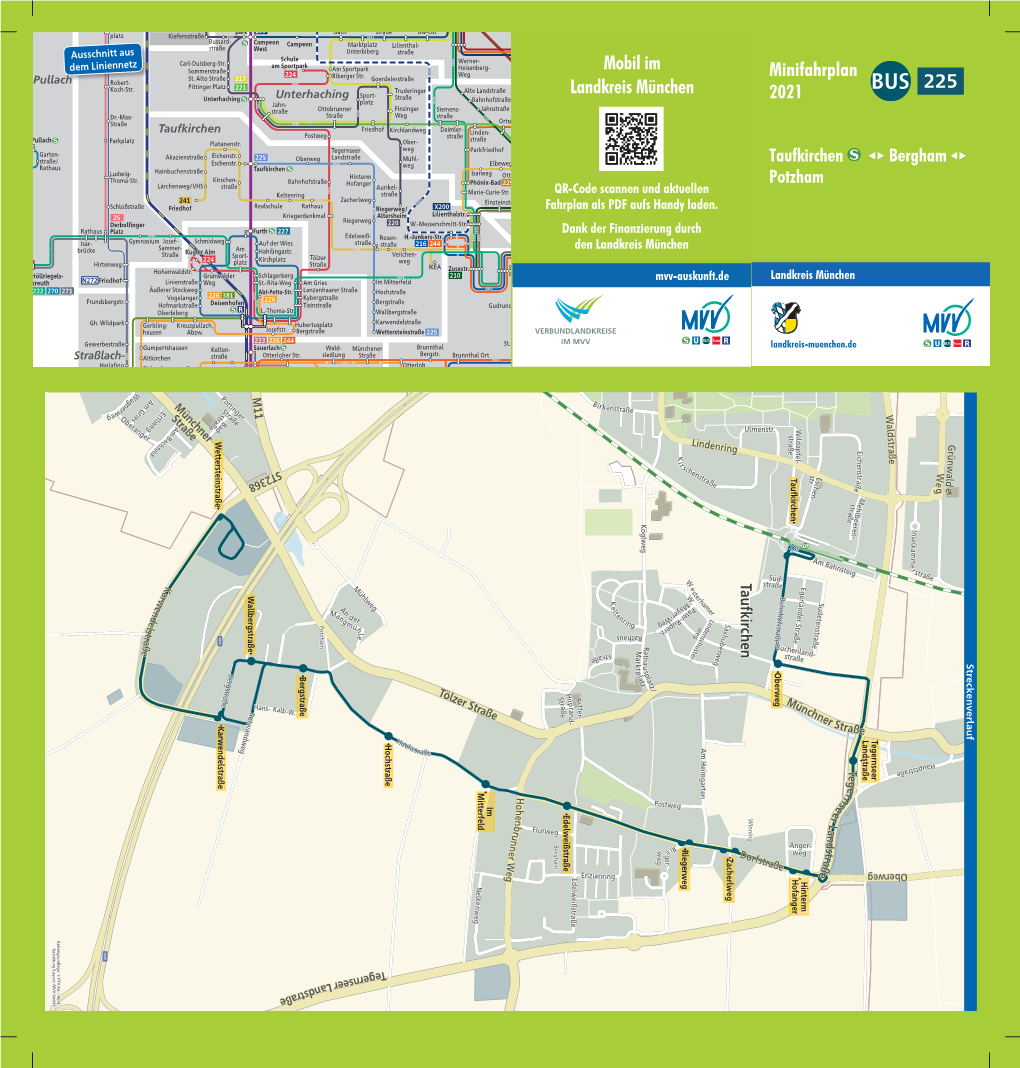 Mobil Im Landkreis München 225 Minifahrplan 2021