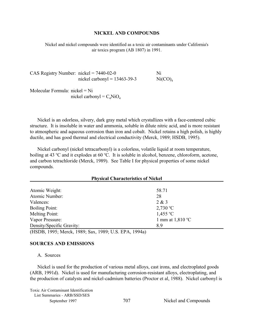 Rulemaking Informal: 2002-02-05 Nickel & Compounds As a Federal