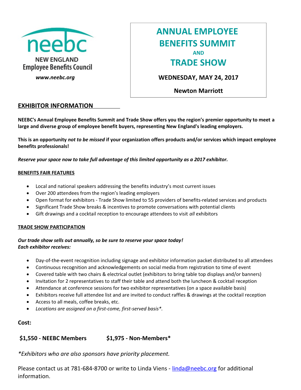 NEEBC=S 2003 Benefits Fair and Trade Show