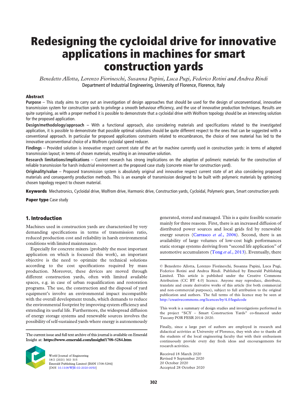 Redesigning the Cycloidal Drive for Innovative Applications in Machines