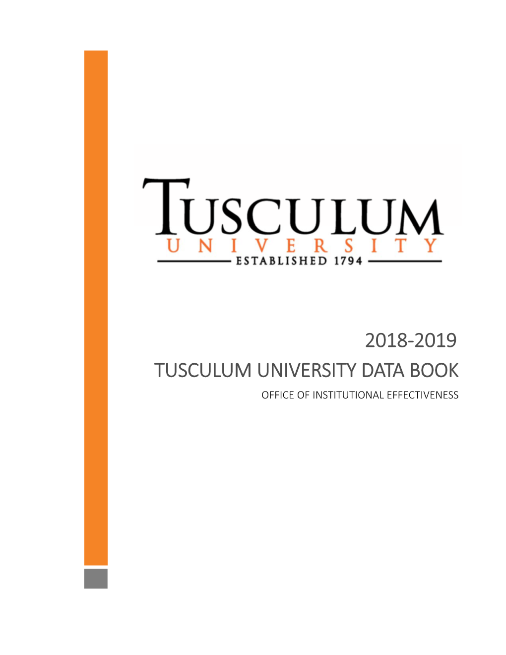 Tusculum University Data Book 2018-2019