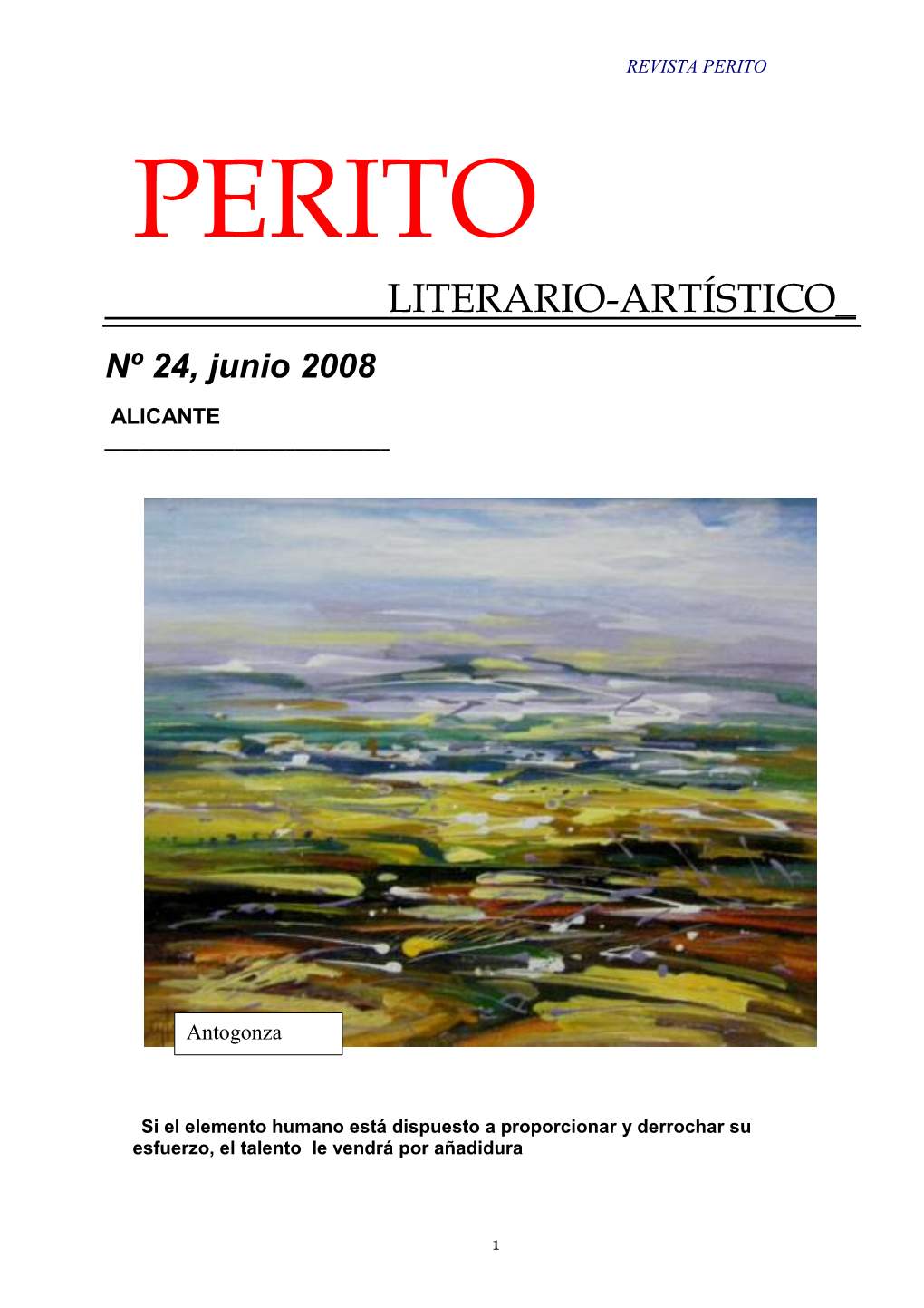 Revista PERITO (Literario-Artístico) Nº24