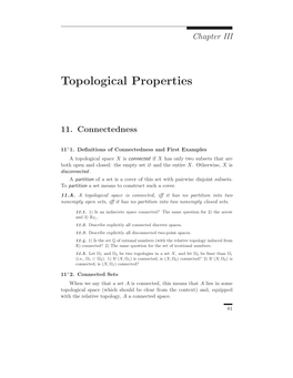 Topological Properties