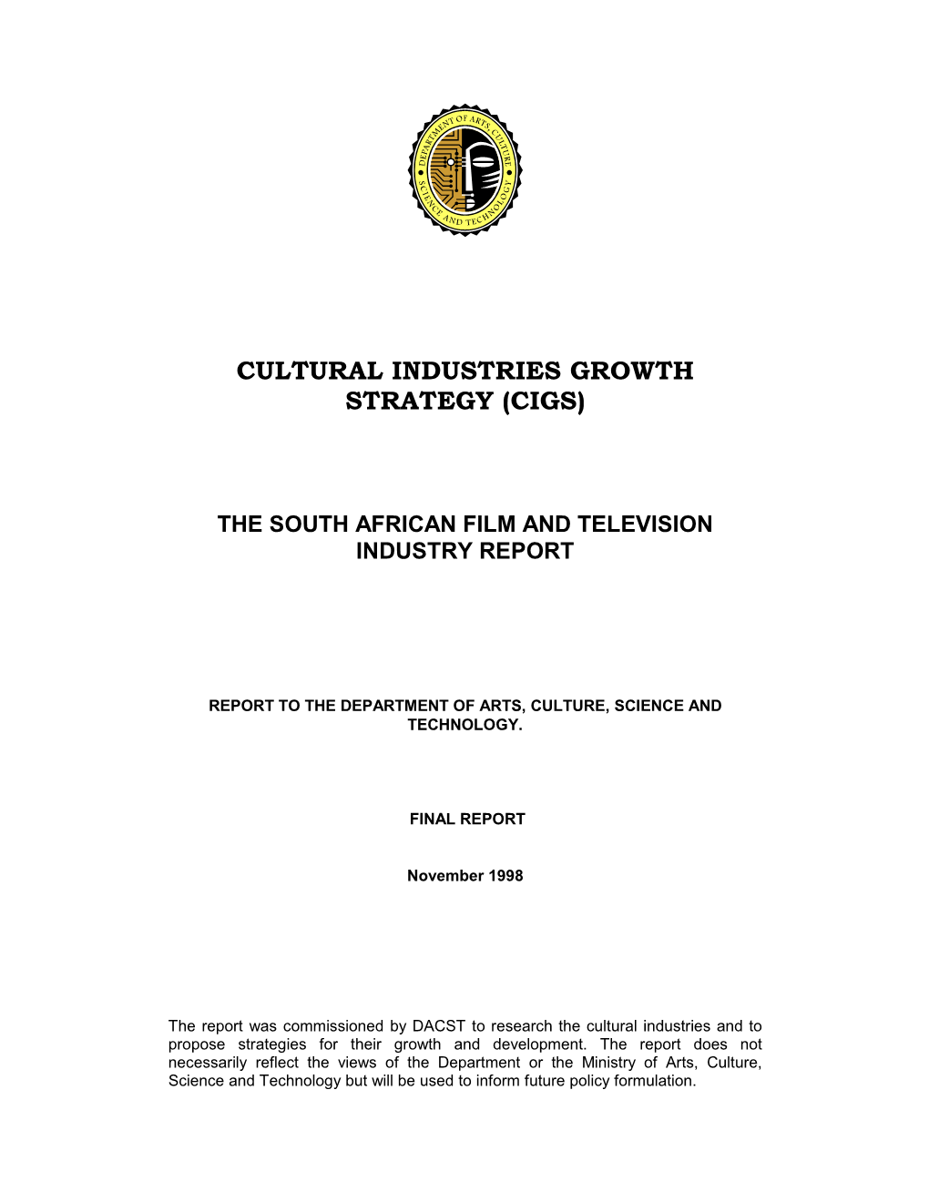 The South African Film and Television Industry Report