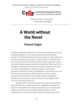 A World Without the Novel