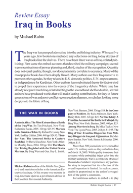 Iraq in Books by Michael Rubin
