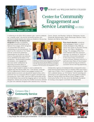 Center for Community Engagement and Service Learning (CCESL) Annual Report 2014-15