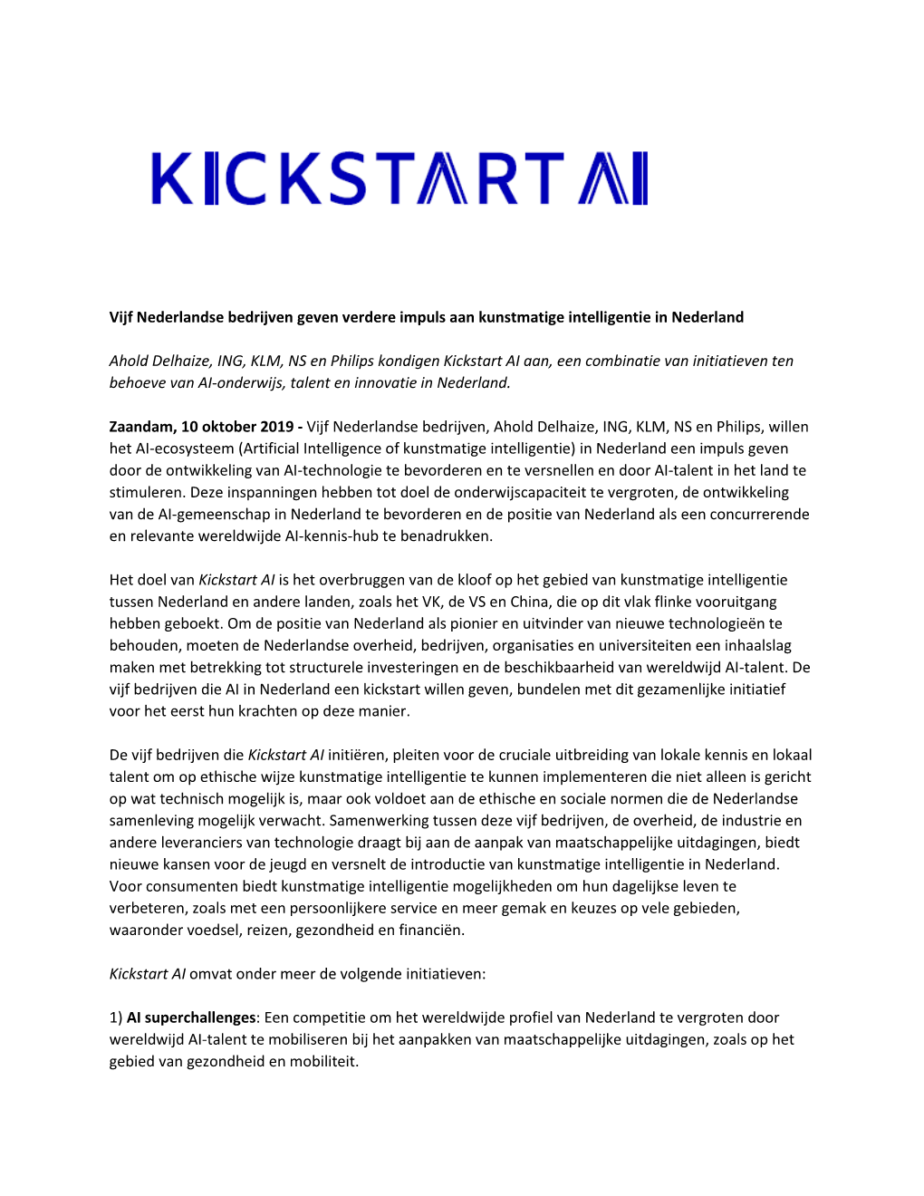 Vijf Nederlandse Bedrijven Geven Verdere Impuls Aan Kunstmatige Intelligentie in Nederland