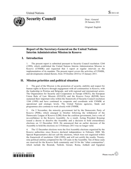 Security Council Distr.: General 28 January 2011