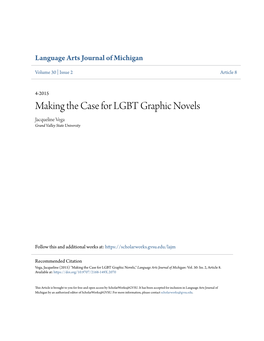 Making the Case for LGBT Graphic Novels Jacqueline Vega Grand Valley State University