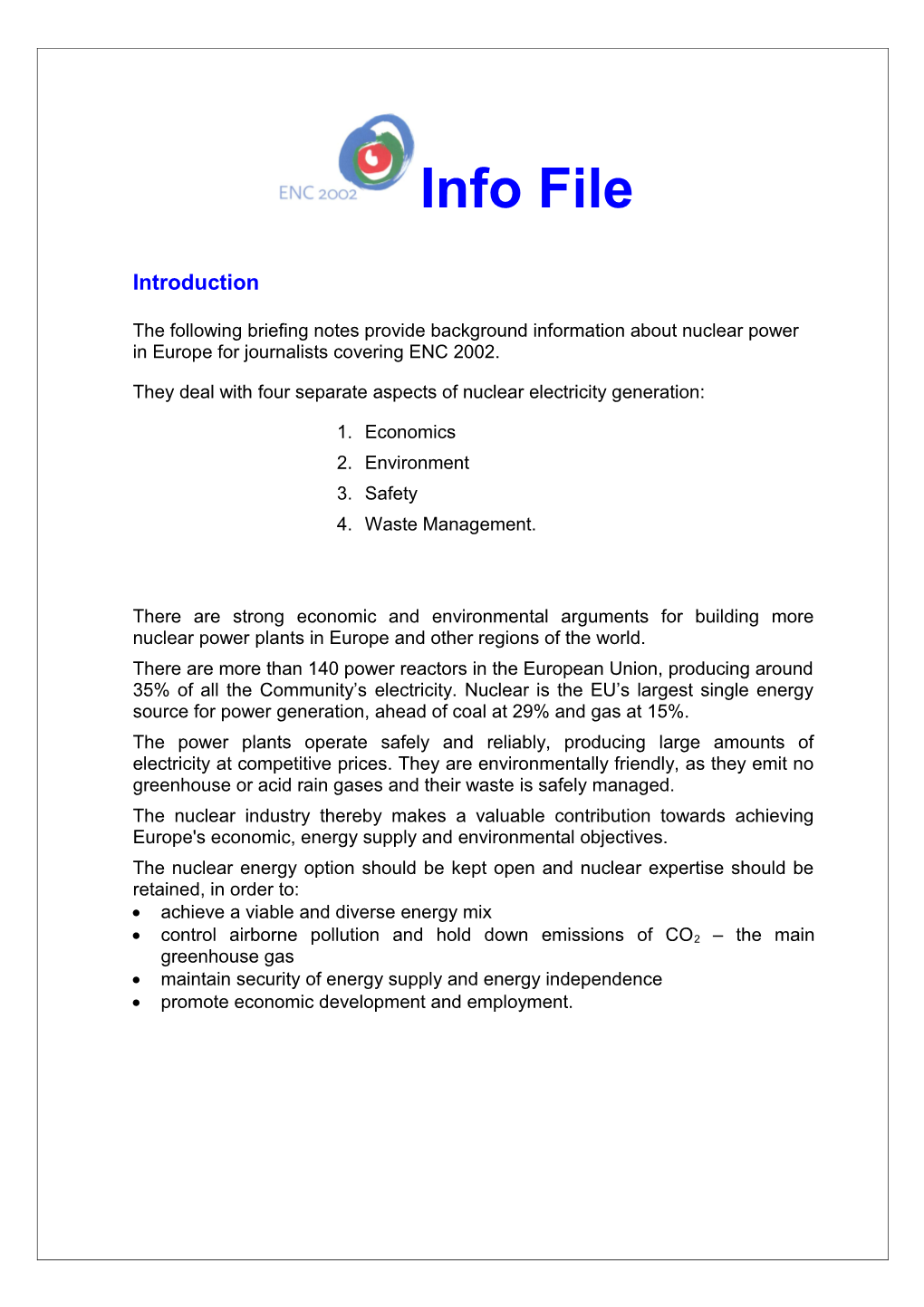 Layout of FORATOM Documents