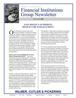 Financial Institutions Group Newsletter