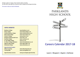 Careers Calendar 2017-18